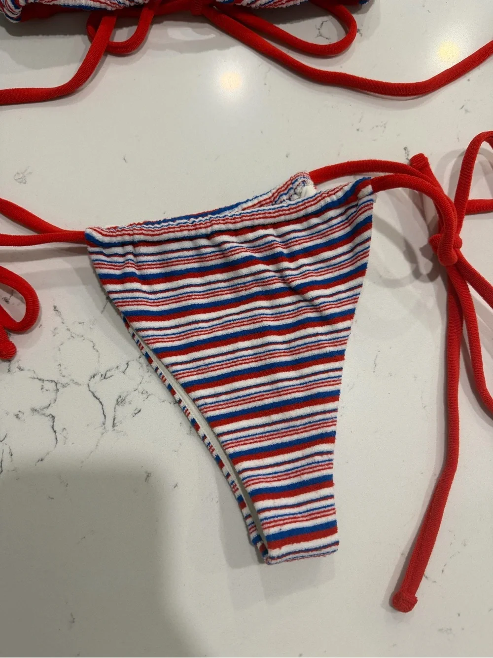 Frankie’s bikinis red white and blue bikini. American summer.